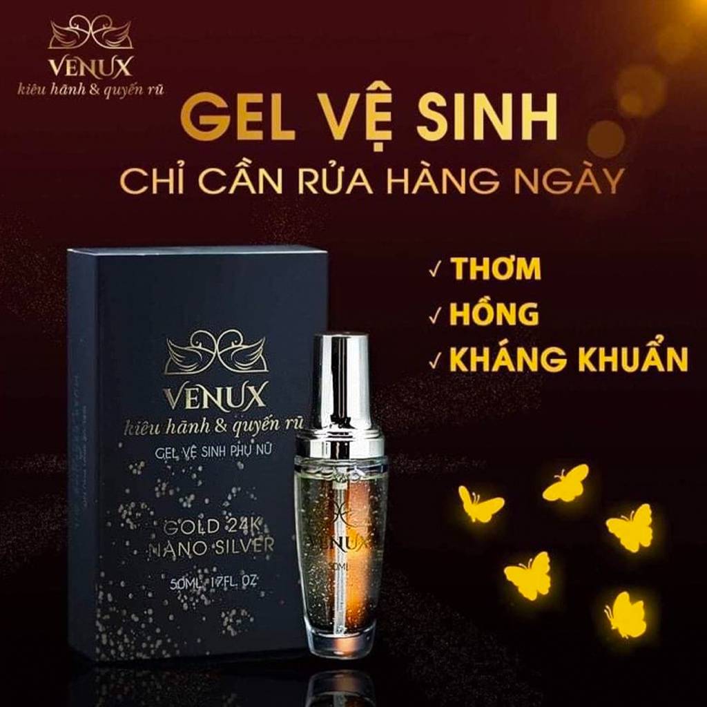 Gel vệ sinh Venux tinh chất vàng 24K