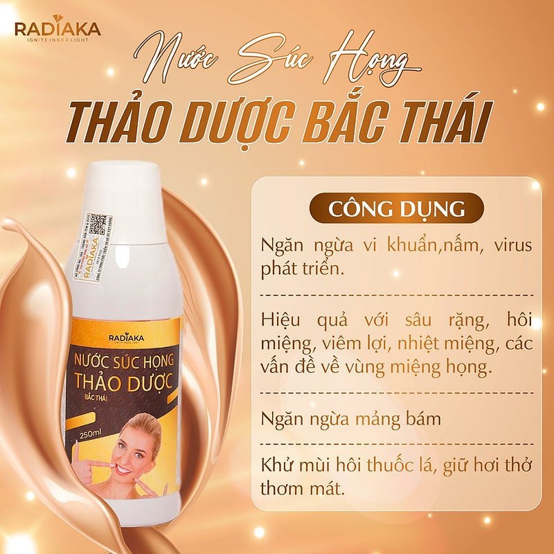 Nước Súc Họng Thảo Dược Bắc Thái Radiaka