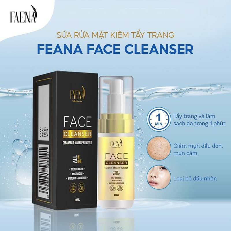 Sữa rửa mặt kiêm tẩy trang Faena Face Cleanser