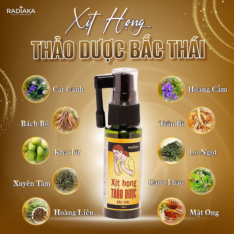 Xịt Họng Thảo Dược Bắc Thái Radiaka