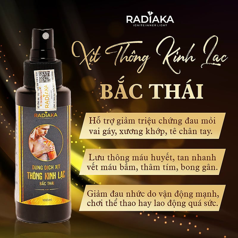 Xịt Thông Kinh Lạc Bắc Thái Radiaka