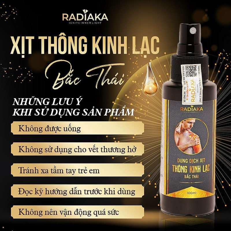 Xịt Thông Kinh Lạc Bắc Thái Radiaka