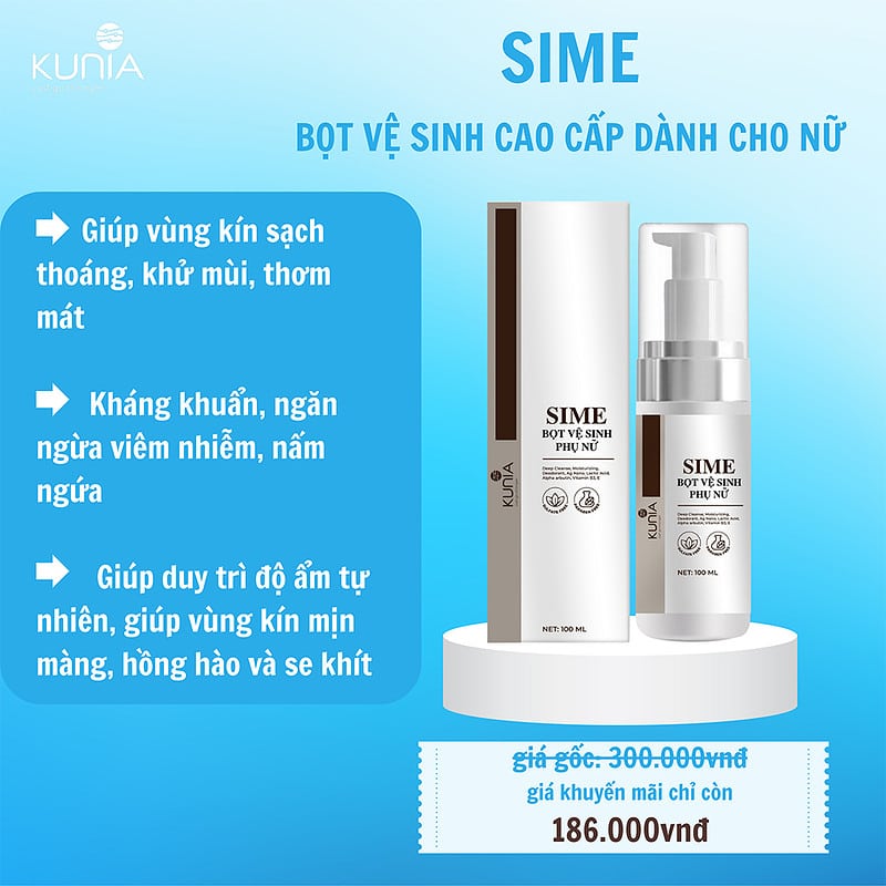 Bọt vệ sinh phụ nữ Kunia Sime