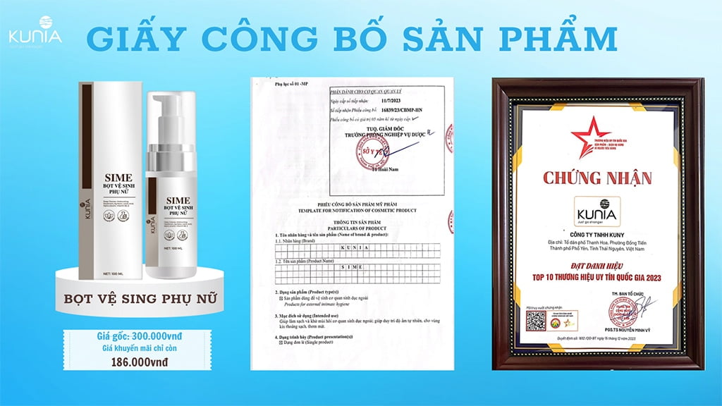 Bọt vệ sinh phụ nữ Kunia Sime