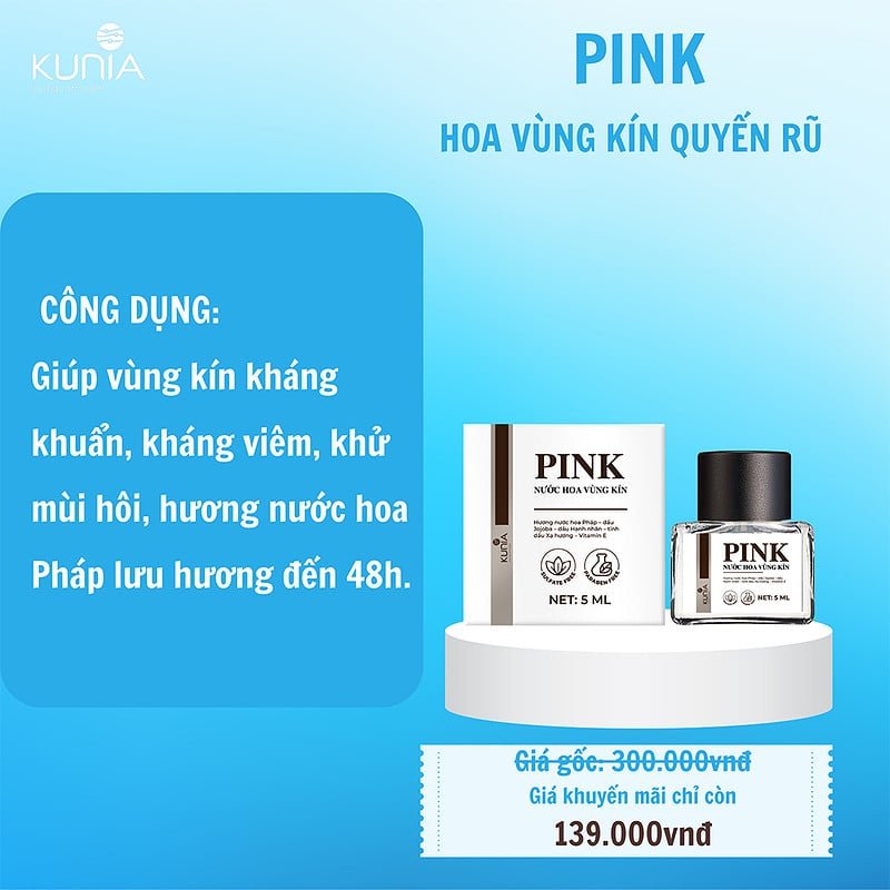 Nước hoa vùng kín Kunia Pink