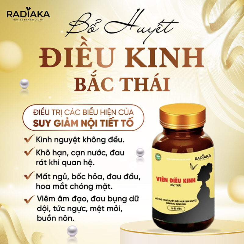 Viên điều kinh Bắc Thái Radiaka