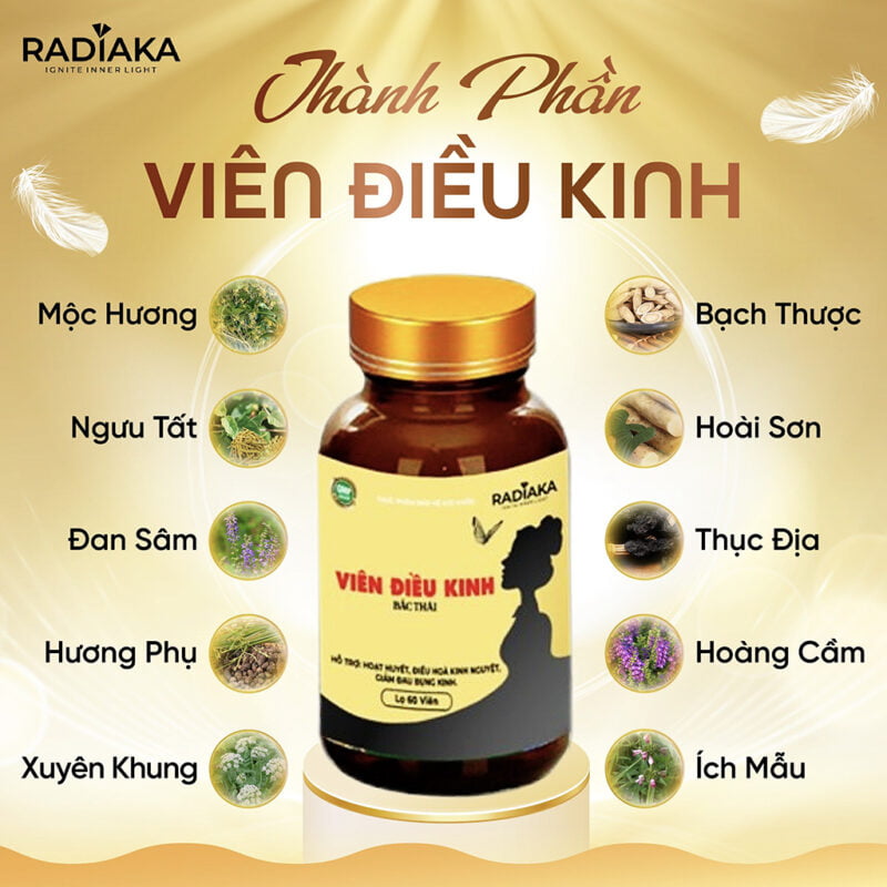 Viên điều kinh Bắc Thái Radiaka